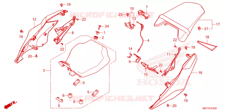 --- SEAT/REAR COWL Honda MOTO 650 CB 2023  CB650RAP