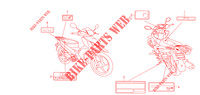警告标记<br />CAUTION LABEL Honda 五羊 凯影125, 弯梁车，碟刹，铝轮，黑机，双色特别版 2012